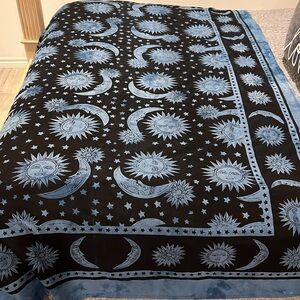 Gypsy Rose Celestial Moon Sun Star Printed Table Cover Size 52X80